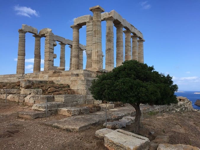 cap sounion temple de poseidon voyage culturel grece