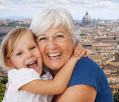 Rome / Grands-parents et petits-enfants