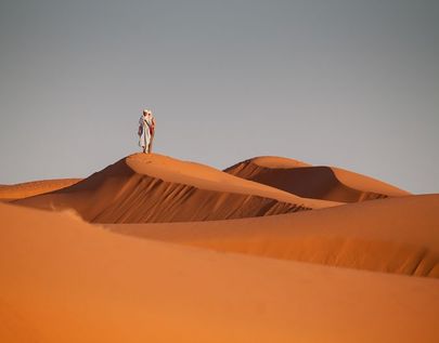 Marche spirituelle désert marocain